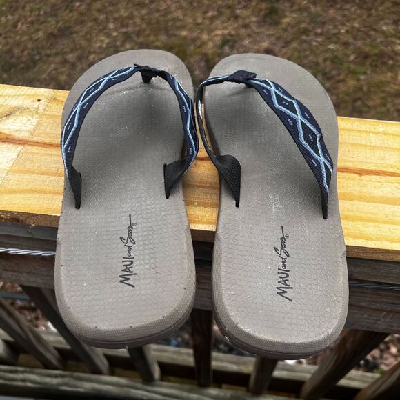 MAUI AND SONS MEN'S NAVY BEACH FLIP FLOP SANDALS SIZE 10 - Picture 13 of 14